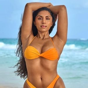 Gil Rodriguez orange tonal bikini top NWT